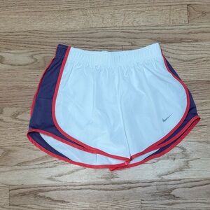 Nike Shorts Women's White and Purple with Coral Trim